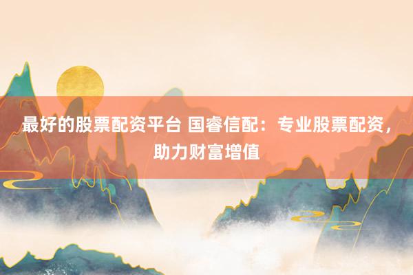 最好的股票配资平台 国睿信配：专业股票配资，助力财富增值