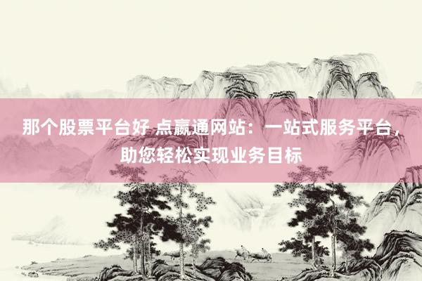 那个股票平台好 点嬴通网站：一站式服务平台，助您轻松实现业务目标