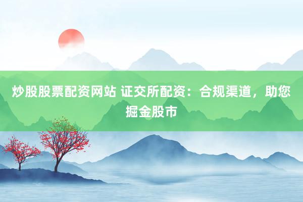 炒股股票配资网站 证交所配资：合规渠道，助您掘金股市