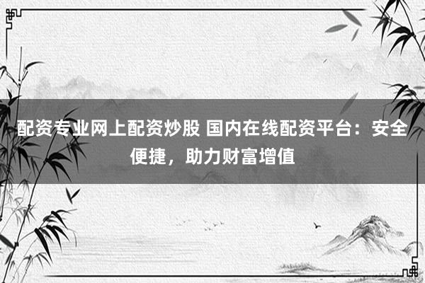 配资专业网上配资炒股 国内在线配资平台：安全便捷，助力财富增值