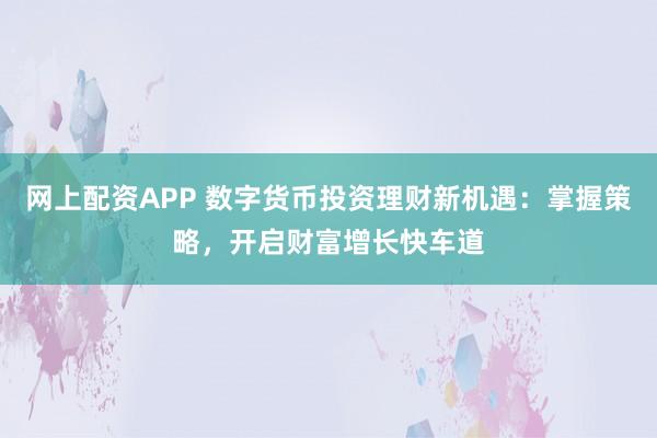 网上配资APP 数字货币投资理财新机遇：掌握策略，开启财富增长快车道