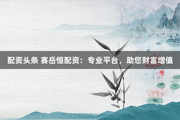 配资头条 赛岳恒配资:专业平台,助您财富增值