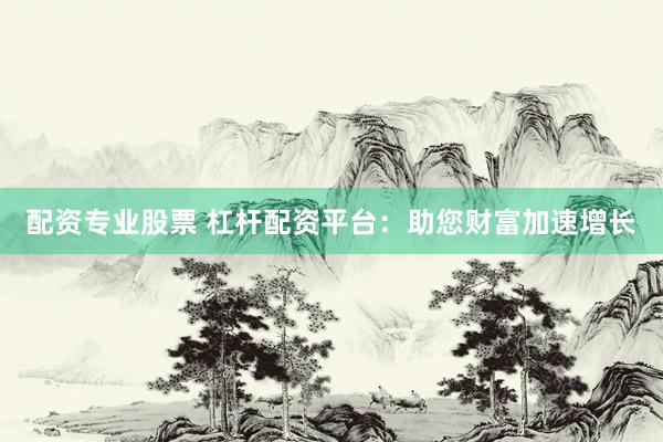配资专业股票 杠杆配资平台:助您财富加速增长