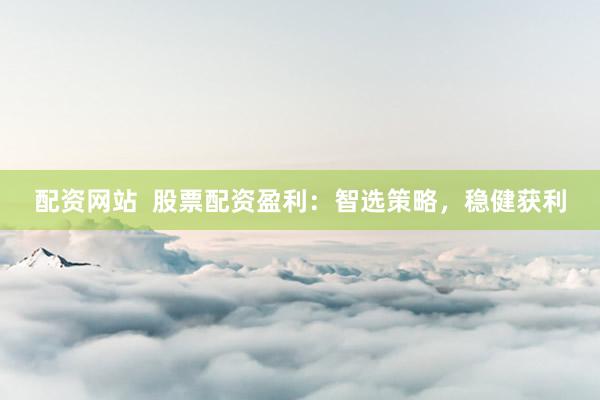 配资网站  股票配资盈利：智选策略，稳健获利